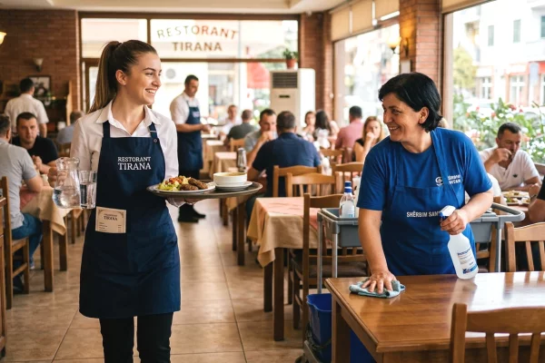 Njoftime Pune per Kamarier/e, Banakiere/e,Ndihmes Banakrier/e,Sanitare ne Tirane