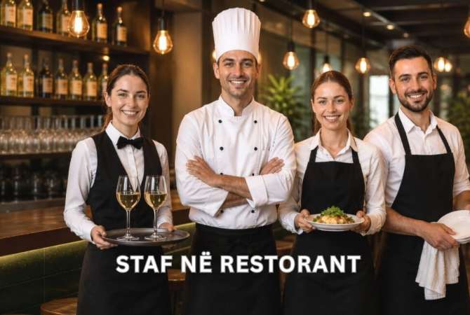 Njoftime Pune per 🍽️ Kamarier/e 👨‍🍳 Kuzhinier/e 👩‍🍳 Ndihmes Kuzhinier/e 🧼 Pjatalarese ne Tirane