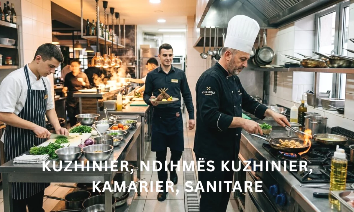 Njoftime Pune ne Kavaje, Profesioni Kuzhinier, Ndihmes Kuzhinier, Kamarier, Sanitare , Me eksperience, Pagesa Me Marreveshje.