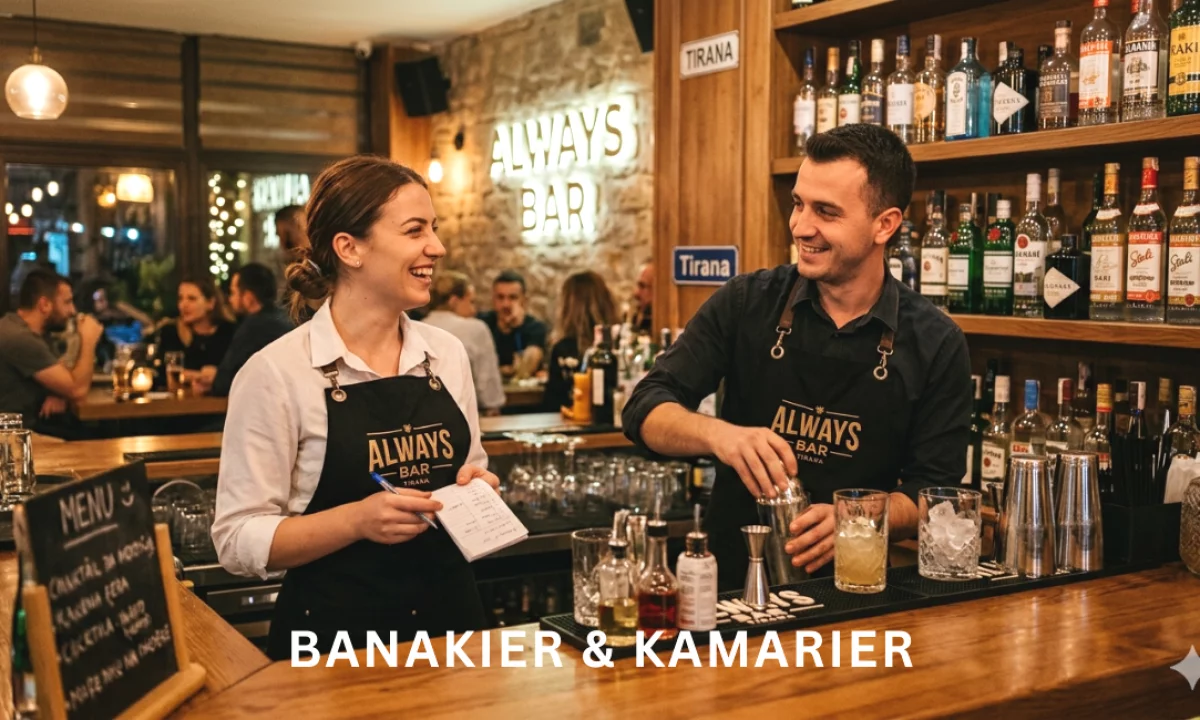 Njoftime Pune ne Tirane, Profesioni Kamarier & Banakier , Fillestar/Pak eksperience, Pagesa Me Marreveshje.