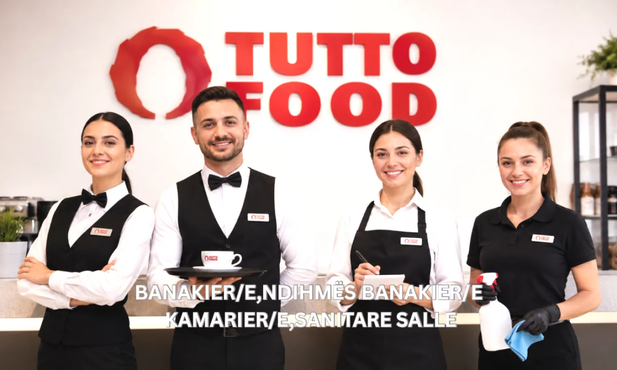 Njoftime Pune ne Tirane, Profesioni Banakier/e, Ndihmës Banakier/e, Kamarier/,Sanitare Salle , Fillestar/Pak eksperience, Pagesa Me Marreveshje.
