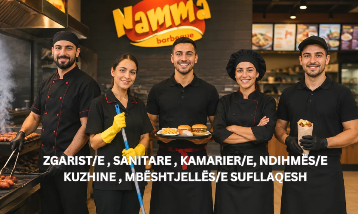 Njoftime Pune ne Tirane, Profesioni Zgarist/e , Sanitare , Kamarier/e, Ndihmës/e Kuzhine , Mbështjellës/e Sufllaqesh , Fillestar/Pak eksperience, Pagesa Me Marreveshje.