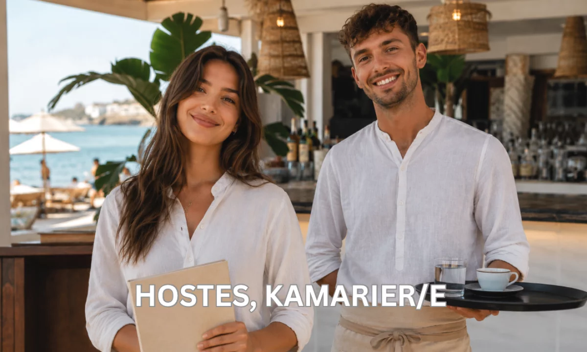 Njoftime Pune ne Sarande, Profesioni Hostes, Kamarier/e , Fillestar/Pak eksperience, Pagesa Me Marreveshje.
