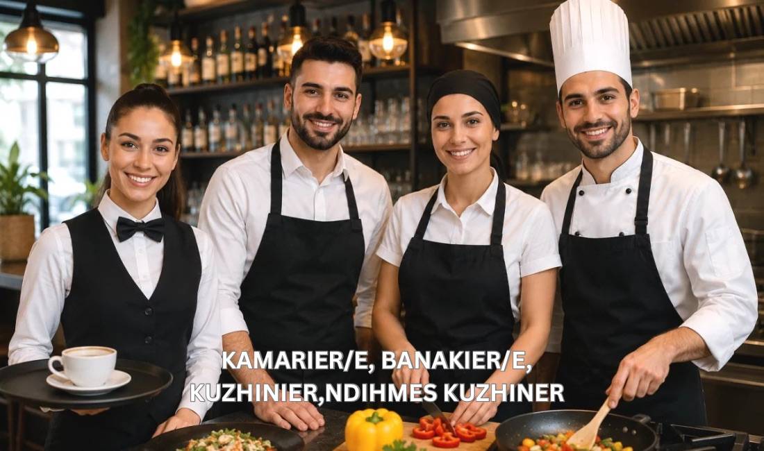 Job Offers in Tirana, Profession Kamarier/e & Banakier/e & Ndihmës Kuzhine & Kuzhinier , No Experience, Payment By Agreement.