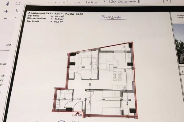 Shtepi ne shitje Apartament ne Tirane, 2+1, Mobilimi Bosh, pa mobiluar, Pagesa 101,500  Euro.