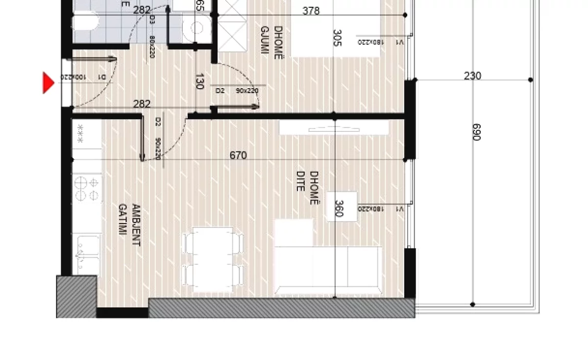Shtepi ne shitje Apartament ne Tirane, 1+1, Mobilimi Bosh, pa mobiluar, Pagesa 136,896  Euro.