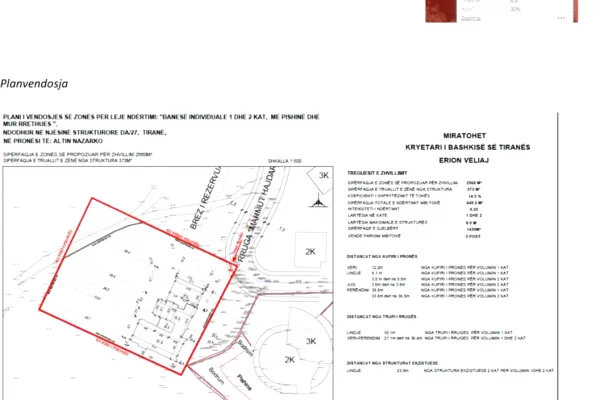 Truall ose Toke ne Tirane - 650,000 Euro