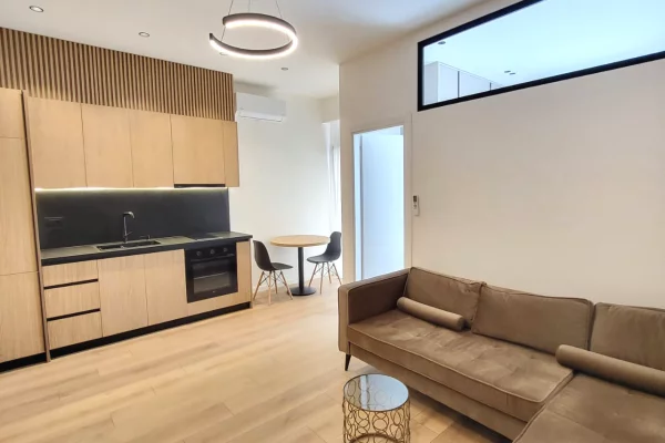 Shtepi ne shitje Apartament ne Tirane, 1+1, Mobilimi E mobiluar, Pagesa 119,900  Euro.