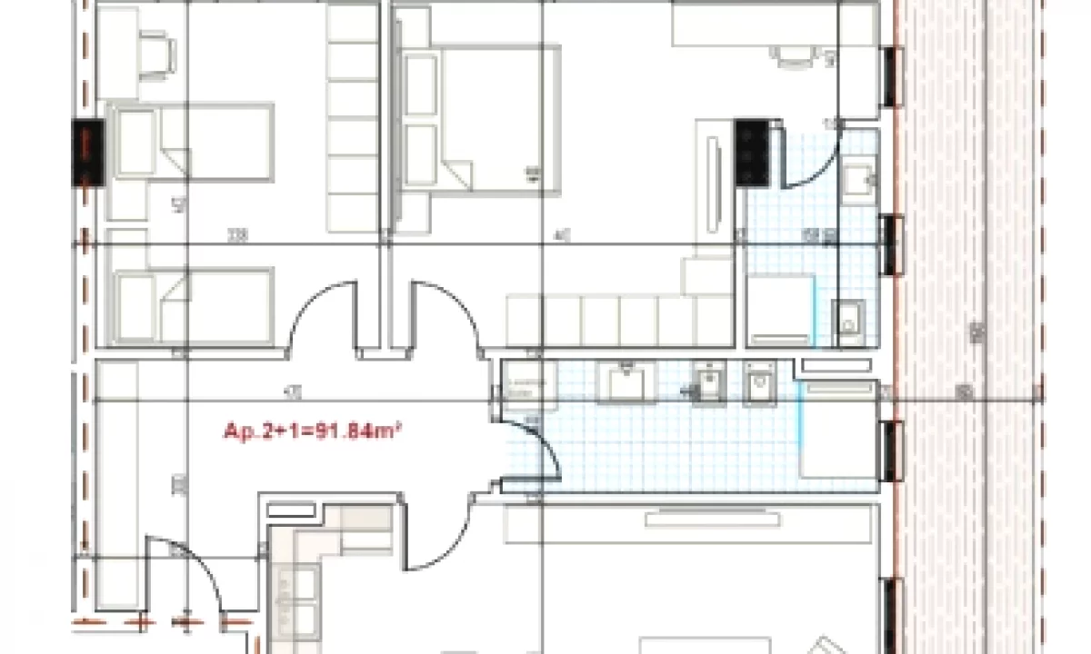 Shtepi ne shitje Apartament ne Tirane, 2+1, Mobilimi Bosh, pa mobiluar, Pagesa 118,640  Euro.