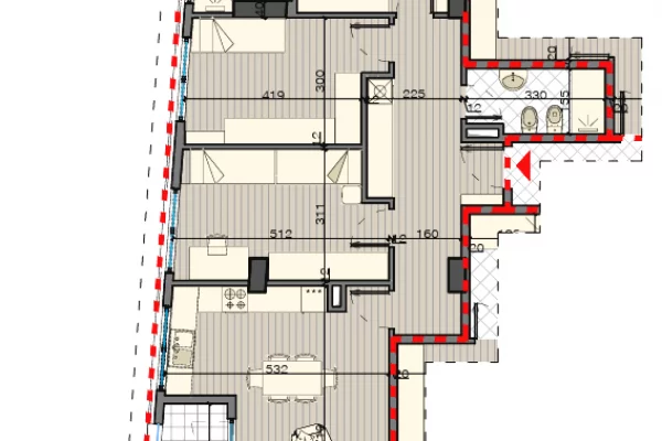 Apartment for sale in Tirana 3+1, Emty