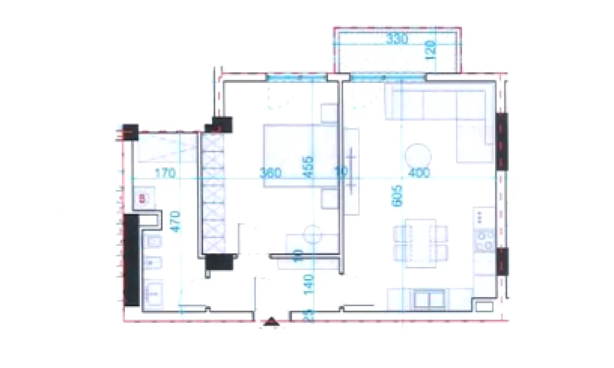Shtepi ne shitje Apartament ne Tirane, 1+1, Mobilimi Bosh, pa mobiluar, Pagesa 77,889  Euro.