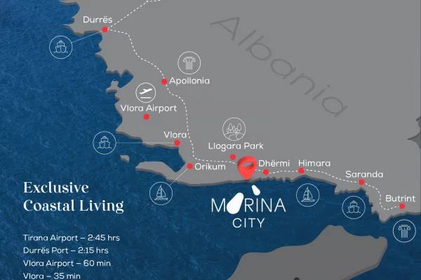 Shtepi ne shitje Apartament ne Himare, 2+1, Mobilimi Bosh, pa mobiluar, Pagesa 362,805  Euro.