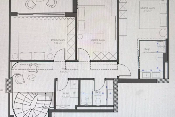 Duplex (2 storey house) for sale in Tirana 4+1, Emty