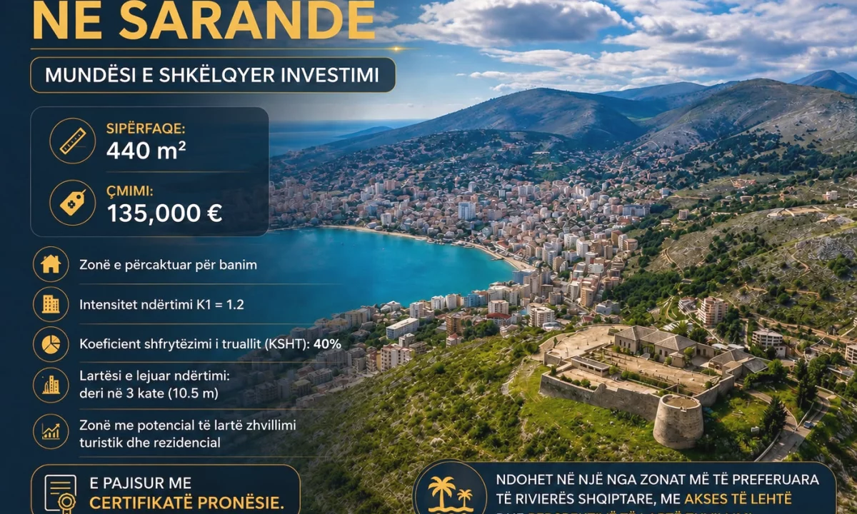 🌟 Shitet Truall ne Sarande – Mundesi e Shkelqyer Investimi 🌊