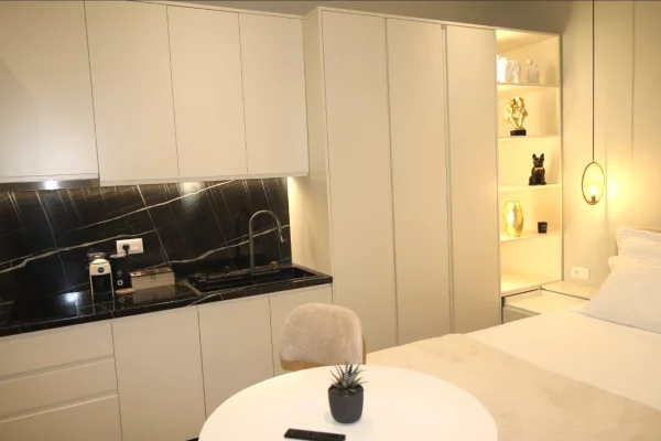 Shtepi ne shitje Apartament ne Tirane, Garsoniere, Mobilimi E mobiluar, Pagesa 220,000  Euro.