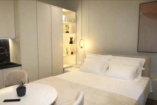 Shtepi ne shitje Apartament ne Tirane, Garsoniere, Mobilimi E mobiluar, Pagesa 220,000  Euro.