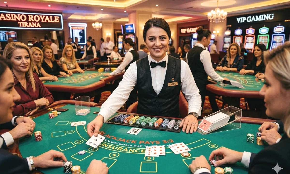 Job Offers in Tirana, Profession Krupiere / Dealer , Beginner/Little experience, Payment 1,200  Euro.