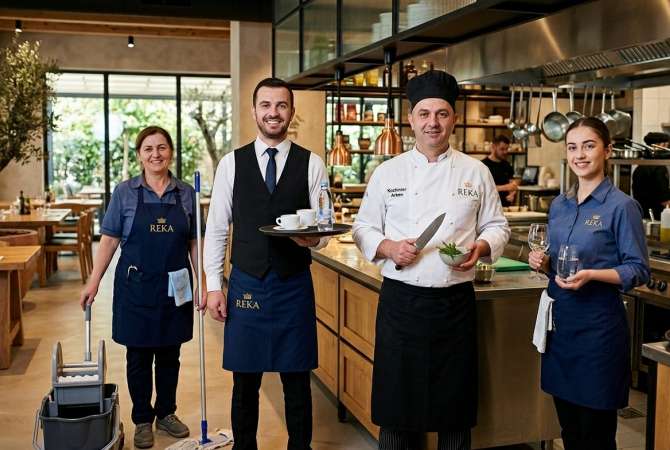 Njoftime Pune per • Kamarier • Ndihmës kamarier • Kuzhinier • Sanitare ne Tirane