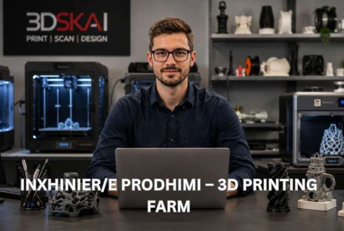 Njoftime Pune per Inxhinier /e prodhimi 3D ne Tirane