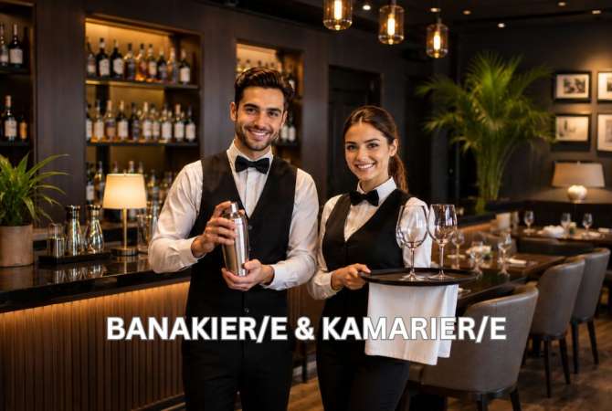 Njoftime Pune per Kamarier/e dhe banakier/e ne Tirane