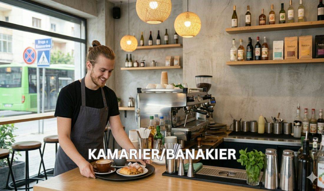 Njoftime Pune ne Tirane, Profesioni Kamarier/Banakier  , Fillestar/Pak eksperience, Pagesa 450  Euro.