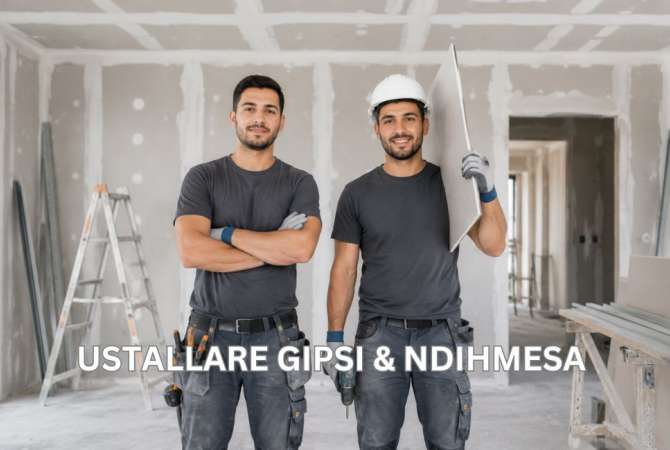 Njoftime Pune per Ustallare Gipsi, Ndihmesa per punime gipsi dhe sisteme te thata ne Tirane