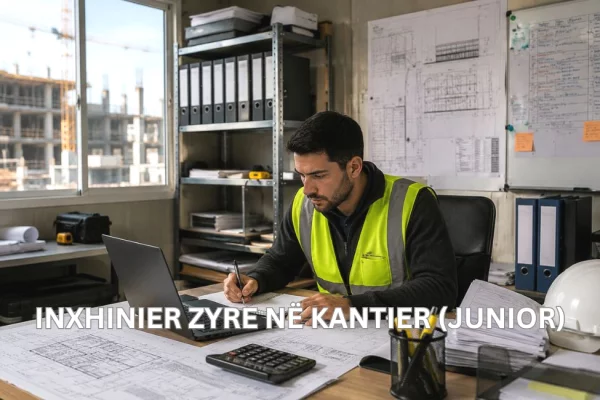 Njoftime Pune per Inxhinier Zyre në Kantier (Junior) ne Vlore