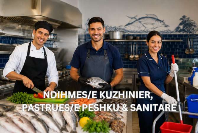 Njoftime Pune per Ndihmes/e Kuzhinier, Pastrues/e Peshku, Sanitare ne Tirane