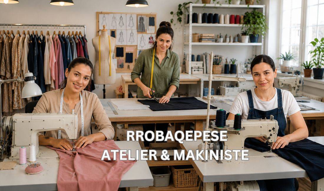 Njoftime Pune ne Tirane, Profesioni RROBAQEPESE, ATELIER, MAKINISTE PROFESIONISTE , Me eksperience, Pagesa Me Marreveshje.