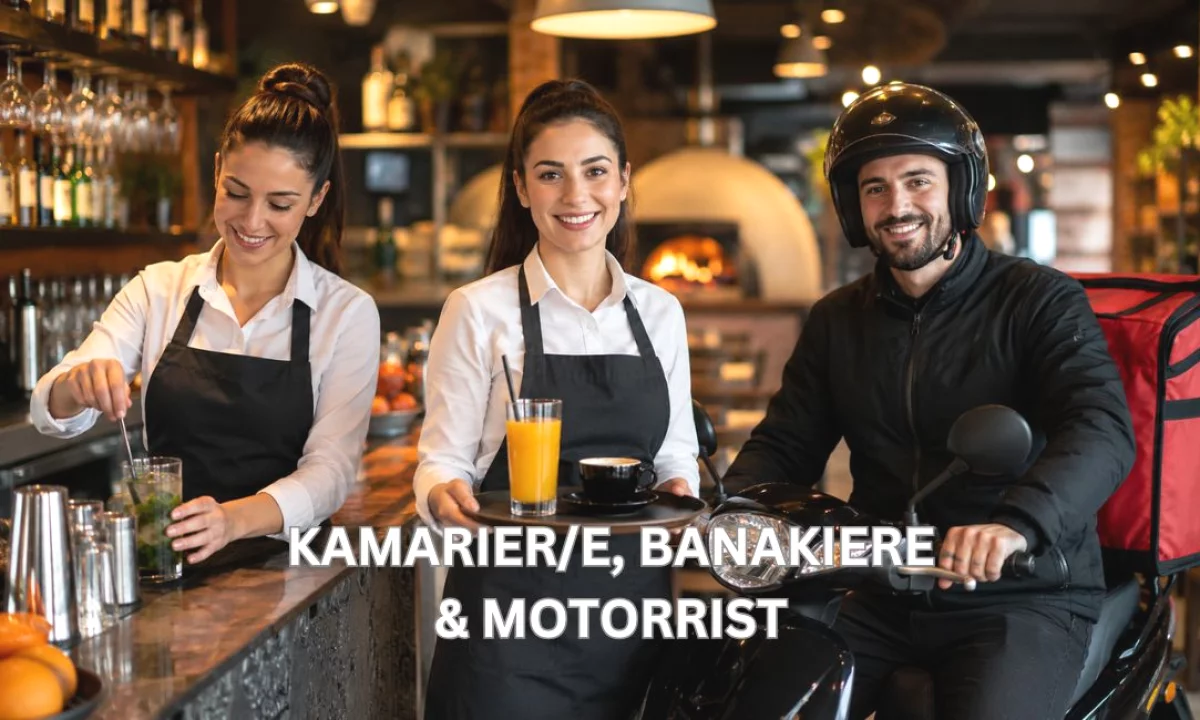 Njoftime Pune ne Fier, Profesioni Kamarier/e, Banakiere & Motorrist , Fillestar/Pak eksperience, Pagesa Me Marreveshje.