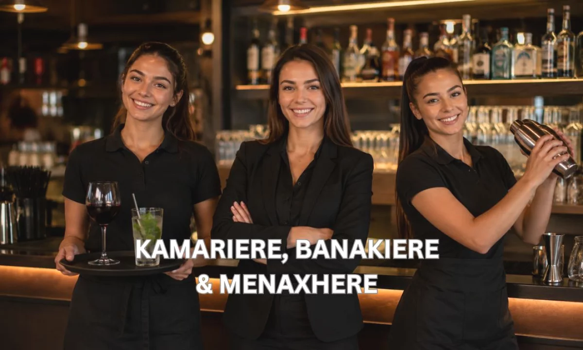 Njoftime Pune ne Tirane, Profesioni 🍽️ Kamariere 🍹 Banakiere 👩‍💼 Menaxhere , Me eksperience, Pagesa Me Marreveshje.