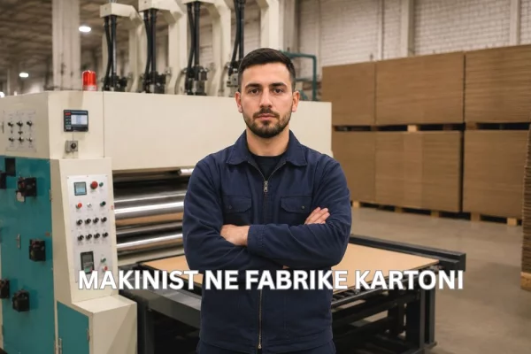 Njoftime Pune per Makinist ne Fabrike Kartoni ne Tirane