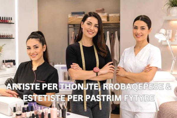 Njoftime Pune per Artiste per Thonjte, Rrobaqepese, Estetiste per Pastrim Fytyre ne Tirane