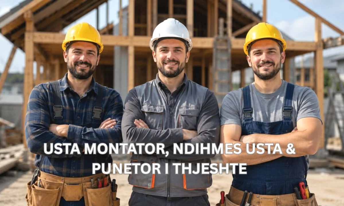 Njoftime Pune ne Tirane, Profesioni Usta Montator 🛠️ Ndihmes Usta 👷‍♂️ Punetor i Thjeshte , Fillestar/Pak eksperience, Pagesa Me Marreveshje.