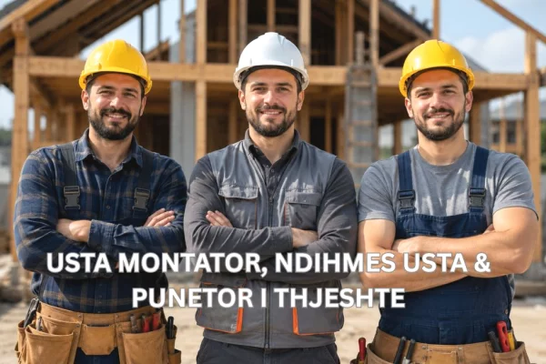 Njoftime Pune per Usta Montator 🛠️ Ndihmes Usta 👷‍♂️ Punetor i Thjeshte ne Tirane