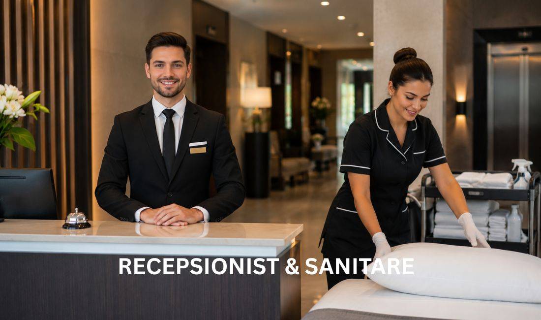 Njoftime Pune ne Tirane, Profesioni Recepsionist (Turni III – Turni i Nates) • Sanitare , Pa Eksperience, Pagesa Me Marreveshje.