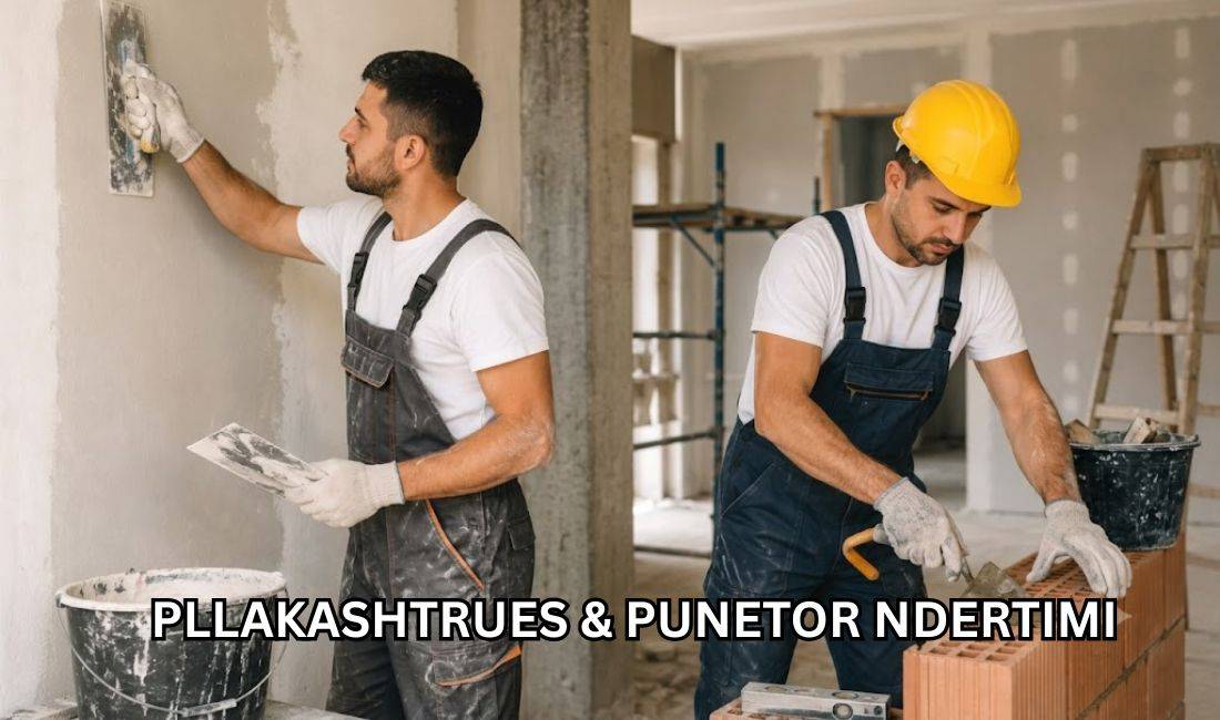 Njoftime Pune ne Tirane, Profesioni Plakastrues & Punëtorë Ndërtimi , Pa Eksperience, Pagesa Me Marreveshje.