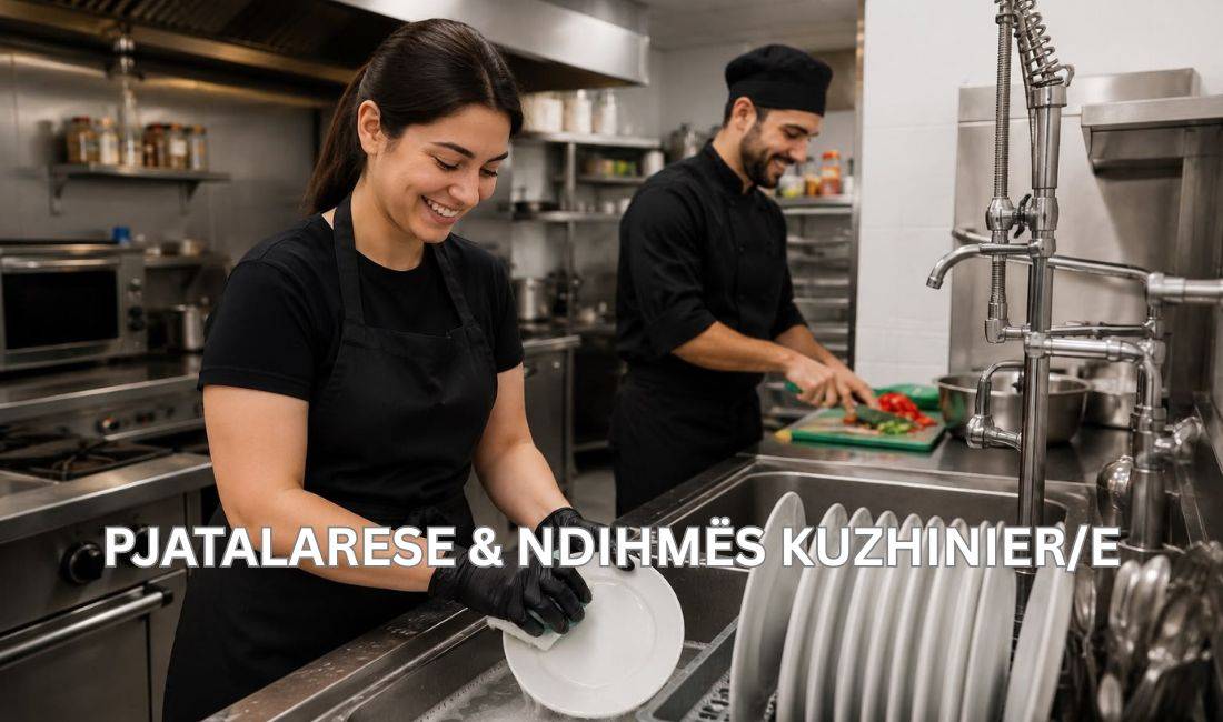 Njoftime Pune ne Tirane, Profesioni Pjatalarese & Ndihmes Kuzhiniere , Pa Eksperience, Pagesa 55,000  Leke.