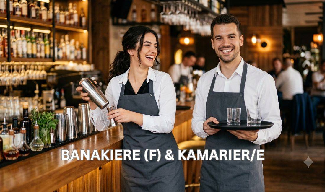Njoftime Pune ne Tirane, Profesioni Banakiere (F) & Kamarier/e , Me eksperience, Pagesa Me Marreveshje.