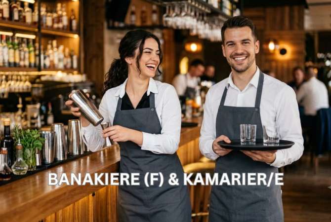 Njoftime Pune per Banakiere (F) &amp; Kamarier/e ne Tirane