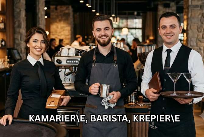 Njoftime Pune per Krepiere, Barista, Kamariere ne Tirane