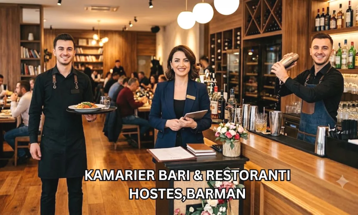 Njoftime Pune ne Sarande, Profesioni Kamarier Bari & Restoranti, Hostes,Barman , Me eksperience, Pagesa Me Marreveshje.