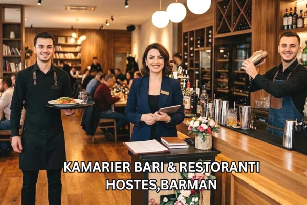Njoftime Pune per Kamarier Bari &amp; Restoranti, Hostes,Barman ne Sarande