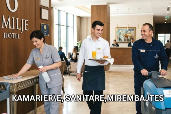 Njoftime Pune per Mirembajtes,Kamarier\\e, Sanitare ne Sarande