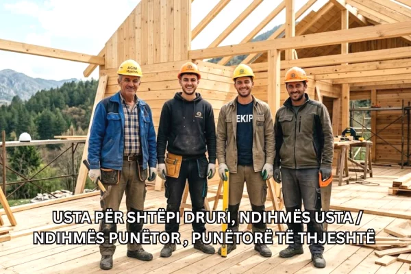 Njoftime Pune per Usta për Shtëpi Druri, Ndihmës Usta / Ndihmës Punëtor , Punëtorë të Thjeshtë ne Tirane