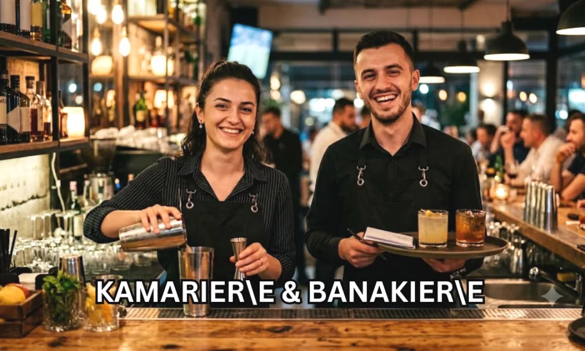 Njoftime Pune ne Tirane, Profesioni Kamarier/e , Banakier/e , Me eksperience, Pagesa 44,000  Leke.