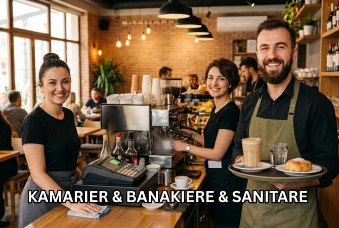 Job Offers for Kamarier, Banakiere &amp; Sanitare in Tirana