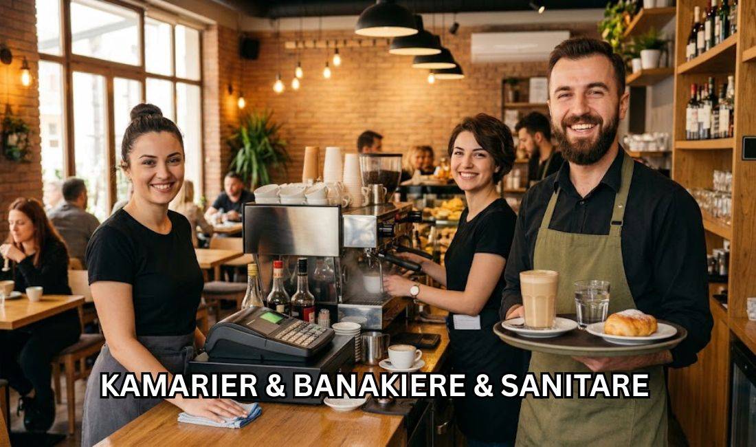 Njoftime Pune ne Tirane, Profesioni Kamarier, Banakiere & Sanitare , Me eksperience, Pagesa Me Marreveshje.