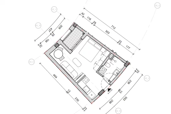 Shtepi ne shitje Apartament ne Tirane, Garsoniere, Mobilimi Bosh, pa mobiluar, Pagesa 68,000  Euro.