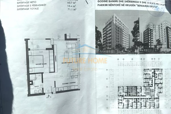 Shitet,Apartament 1+1, Fusha Aviacionit.